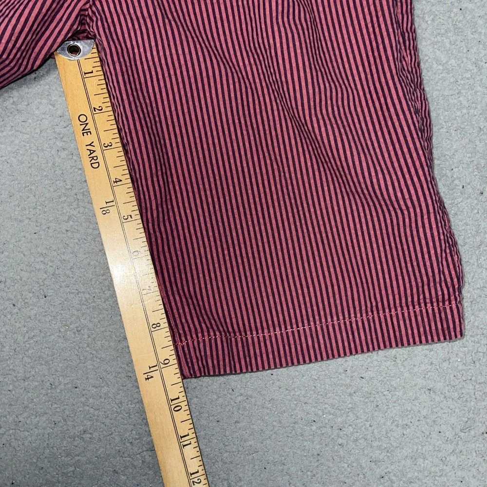 Brooks Brothers Searsucker Shorts Women's Sz 14 (27x9.5) Red Stripe Fleece Chino